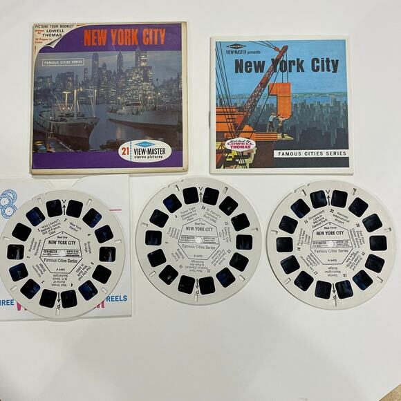 View-Master NEW YORK CITY - A649 - 3 Reel Set + Booklet - Purple Package (NYC2) - Picture 2 of 8